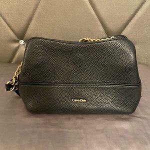Black Calvin Klein Crossbody with Gold hardware